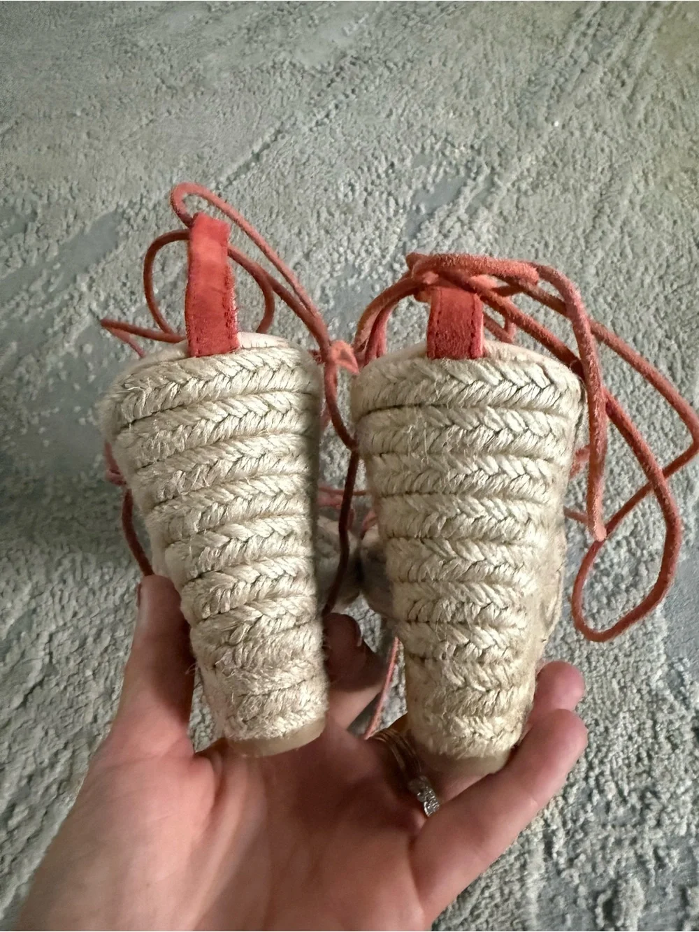 Jeffrey Campbell CORAL Ankle Tie Espadrille Wedge sandals  40 / 9.5